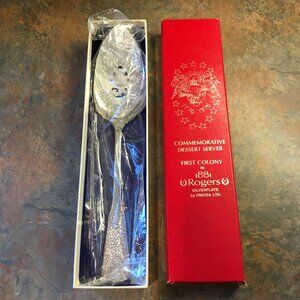 VINTAGE COMMEMORATIVE DESERT SERVER 1776-1976 ROGERS SILVERPLATE BY ONEIDA